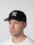 Бейсболка AMERICAN NEEDLE арт. SMU808B-NY New York Black Yankees Corduroy Slouch NL (черный)